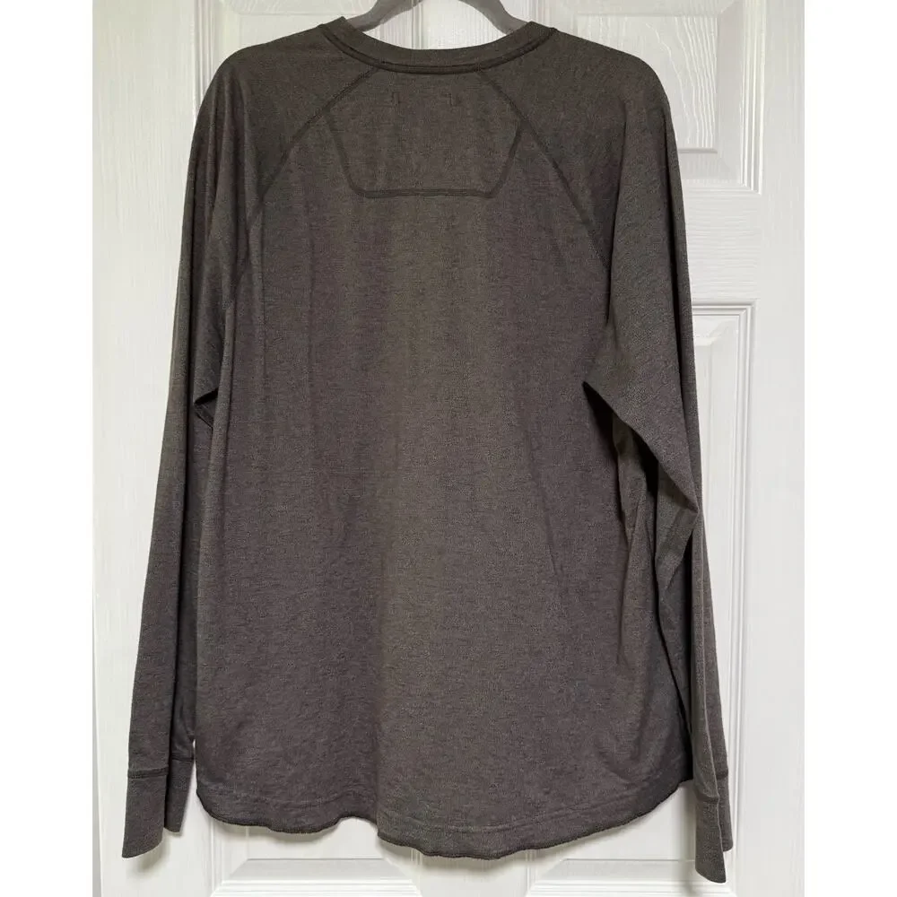 The North Face Men's Gray Henley Long Sleeve Shirt Size XL